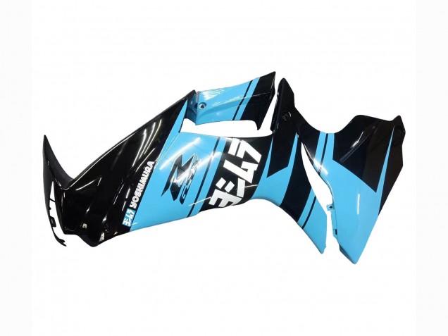 Suzuki GSXR 600 / GSXR 750 Motorrad Verkleidung 2011-2024 - Glanzendes Schwarz Hellblau