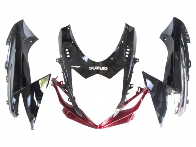 Suzuki GSXR 600 / GSXR 750 Motorrad Verkleidung 2011-2024 - Rot Glanzendes Schwarz