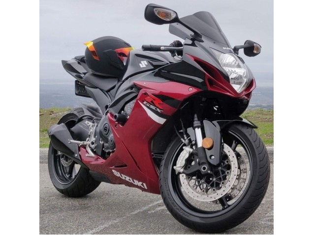 Suzuki GSXR 600 / GSXR 750 Motorrad Verkleidung 2011-2024 - Rot Glanzendes Schwarz