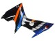 Suzuki GSXR 600 / GSXR 750 Motorrad Verkleidung 2011-2024 - Hellblau Orange Schwarz Weiss Hai 46