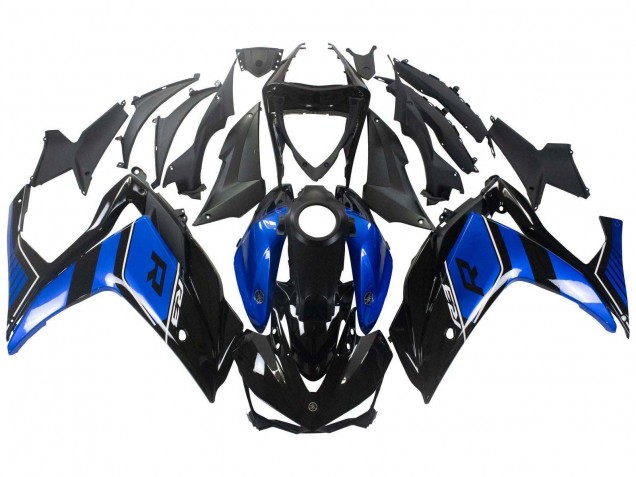 Yamaha YZF R3/R25 Motorrad Verkleidung 2015-2018 - Blau Glanzendes Schwarz
