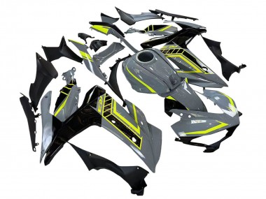 Yamaha YZF R3/R25 Motorrad Verkleidung 2015-2018 - Nardo Grau Neon Gelb Schwarz