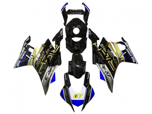 Yamaha YZF R3/R25 Motorrad Verkleidung 2019-2021 - Weiss Blau Schwarz Gold Trick Star 07