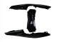 Yamaha YZF R3/R25 Motorrad Verkleidung 2019-2021 - Glanzendes Schwarz Weiss