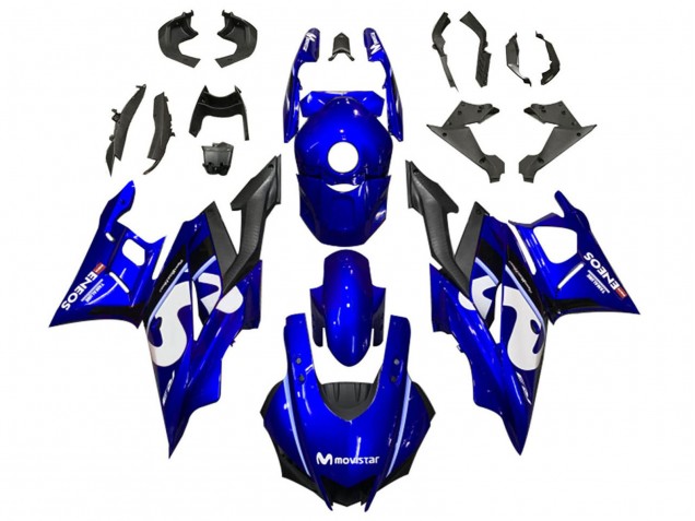 Yamaha YZF R3/R25 Motorrad Verkleidung 2019-2021 - Blau Weiss Schwarz MoviStar ENEOS