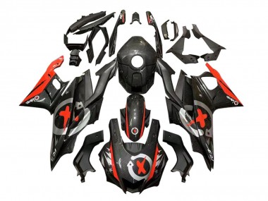 Yamaha YZF R3/R25 Motorrad Verkleidung 2019-2021 - Rot Schwarz Carbonfaser