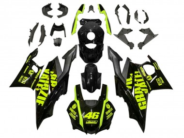 Yamaha YZF R3/R25 Motorrad Verkleidung 2019-2021 - Schwarz Neon Gelb 46