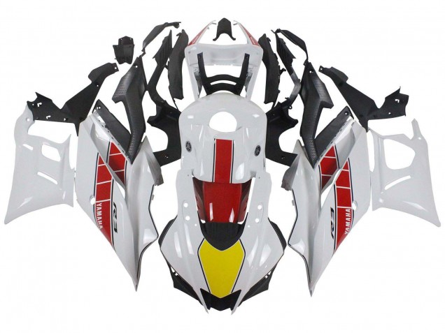 Yamaha YZF R3/R25 Motorrad Verkleidung 2019-2021 - Weiss Rot Gelb Schwarz