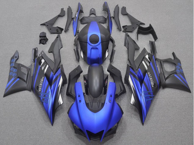 Yamaha YZF R3/R25 Motorrad Verkleidung 2022-2024 - Blau Matt Schwarz Monster