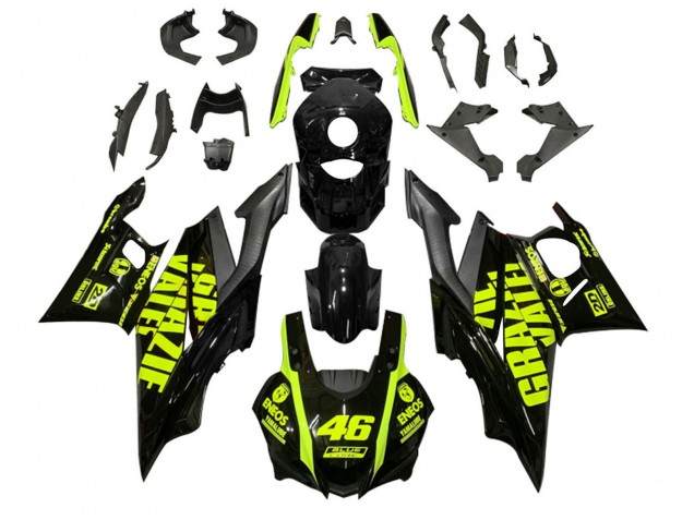Yamaha YZF R3/R25 Motorrad Verkleidung 2022-2024 - Schwarz Grun ENEOS 46
