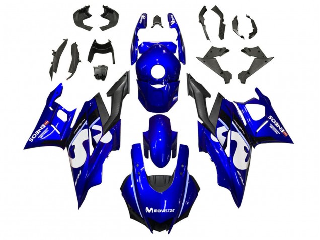 Yamaha YZF R3/R25 Motorrad Verkleidung 2022-2024 - Blau Weiss Schwarz MoviStar ENEOS