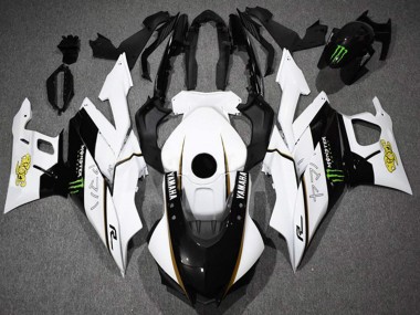 Yamaha YZF R3/R25 Motorrad Verkleidung 2022-2024 - Weiss Schwarz Grun Monster