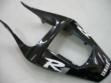 Yamaha YZF 1000 R1 Motorrad Verkleidung 2000-2001 - Glanzendes Schwarz Weiss Aufkleber