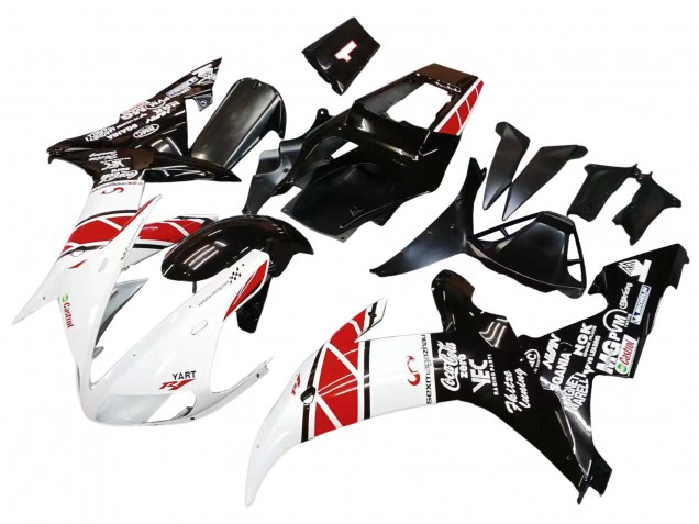 Yamaha YZF 1000 R1 Motorrad Verkleidung 2002-2003 - Weiss Rot Schwarz Castrol