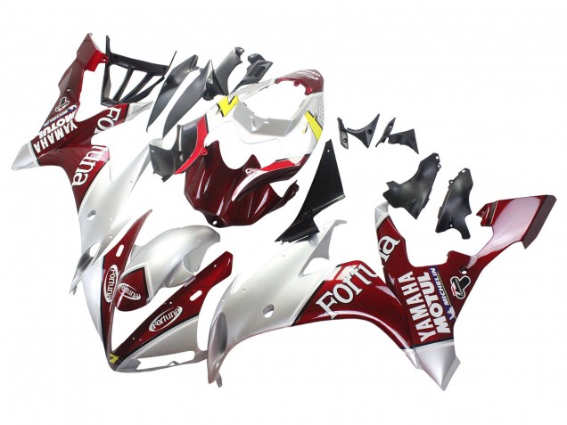 Yamaha YZF 1000 R1 Motorrad Verkleidung 2004-2006 - Silber Rot Fortuna Motul