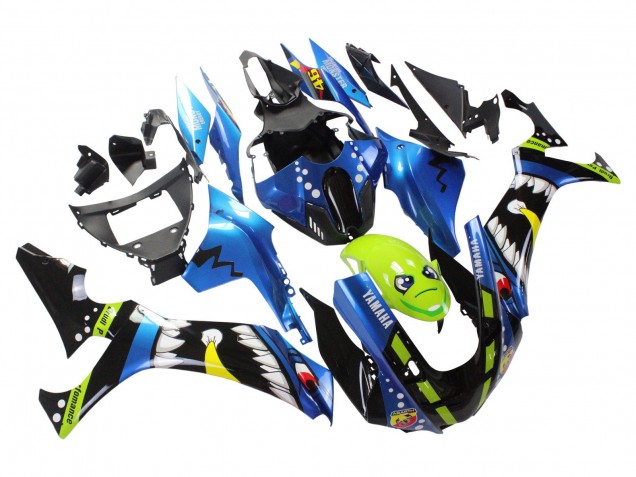 Yamaha YZF 1000 R1 Motorrad Verkleidung 2020-2025 - Blau Grun Schwarz Hai