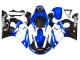 Yamaha YZF 600 R6 Motorrad Verkleidung 1998-2002 - Weiss Blau Glanzendes Schwarz
