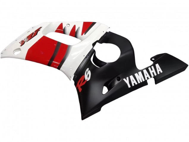 Yamaha YZF 600 R6 Motorrad Verkleidung 1998-2002 - Weiss Rot Glanzendes Schwarz