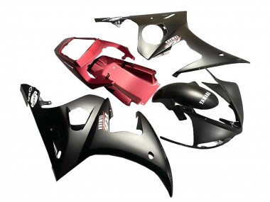 Yamaha YZF R6S Motorrad Verkleidung 2006-2009 - Rot Matt Schwarz