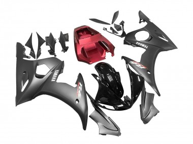 Yamaha YZF R6S Motorrad Verkleidung 2006-2009 - Schwarz Rot