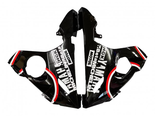 Yamaha YZF 600 R6 Motorrad Verkleidung 2005 - Glanzendes Schwarz Weiss Lucky Strike Motul