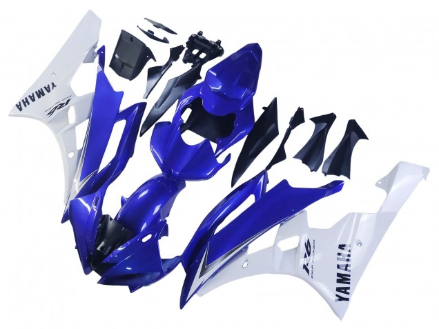 Yamaha YZF 600 R6 Motorrad Verkleidung 2006-2007 - Weiss Blau Schwarz