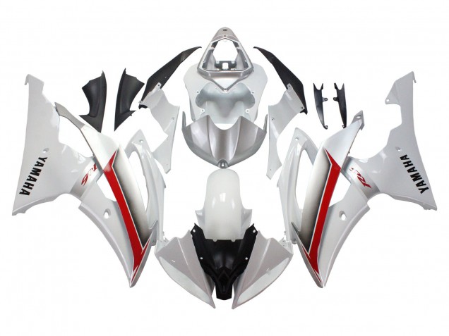 Yamaha YZF 600 R6 Motorrad Verkleidung 2008-2016 - Weiss Rot