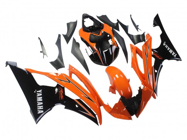 Yamaha YZF 600 R6 Motorrad Verkleidung 2008-2016 - Orange Schwarz