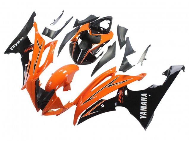 Yamaha YZF 600 R6 Motorrad Verkleidung 2008-2016 - Orange Schwarz