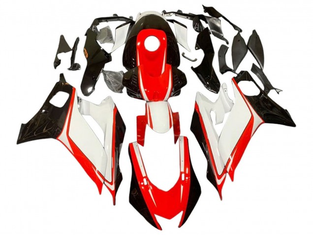 Yamaha YZF 600 R6 Motorrad Verkleidung 2017-2025 - Weiss Rot Glanzendes Schwarz