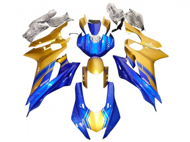 Yamaha YZF 600 R6 Motorrad Verkleidung 2017-2025 - Gold Blau