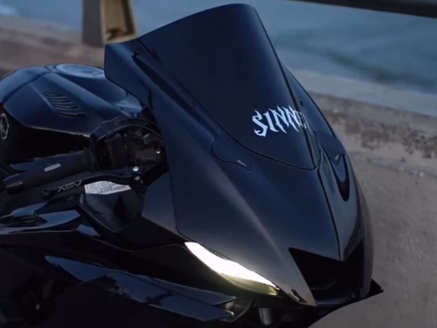 Yamaha YZF 600 R6 Motorrad Verkleidung 2017-2023 - Glanzendes Schwarz