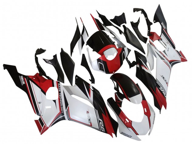 Yamaha YZF 600 R6 Motorrad Verkleidung 2017-2025 - Weiss Rot Schwarz Semakin Didepan