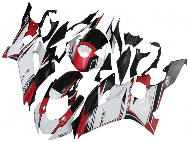 Yamaha YZF 600 R6 Motorrad Verkleidung 2017-2025 - Weiss Rot Schwarz Semakin Didepan