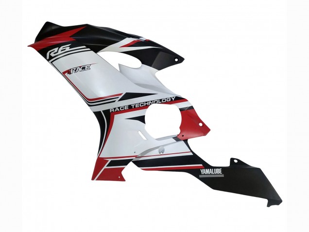 Yamaha YZF 600 R6 Motorrad Verkleidung 2017-2025 - Weiss Rot Schwarz Semakin Didepan