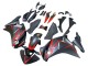 Honda CBR250RR Motorrad Verkleidung 2011-2015 - Matt Schwarz Rot Streifen