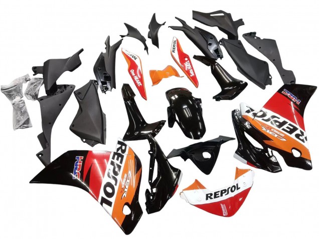 Honda CBR250RR Motorrad Verkleidung 2011-2015 - Orange Weiss Rot Schwarz Glanzendes HRC Repsol