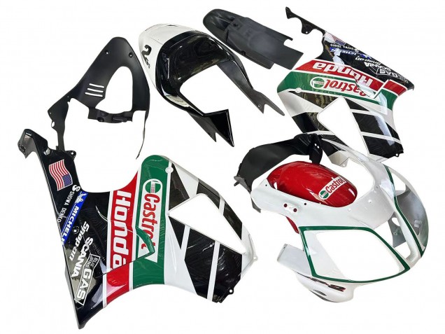 Honda VTR1000 Motorrad Verkleidung 2000-2006 - Weiss Rot Grun Glanzendes Schwarz Castrol