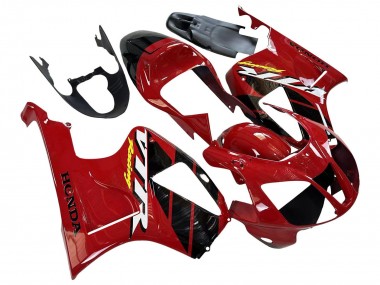 Honda VTR1000 Motorrad Verkleidung 2000-2006 - Rot Schwarz Streifen Rennen
