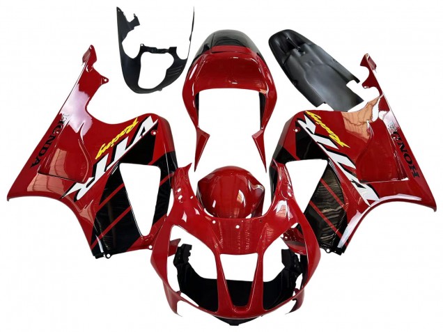 Honda VTR1000 Motorrad Verkleidung 2000-2006 - Rot Schwarz Streifen Rennen