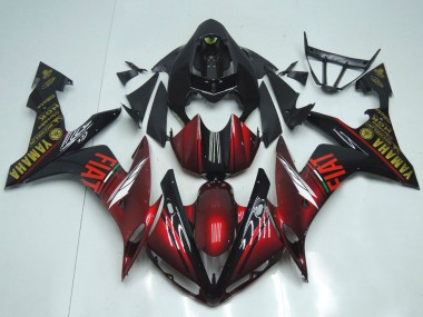 Yamaha YZF R1 Motorrad Verkleidung 2007-2008 - Kastanienbraun Rot Schwarz Fiat