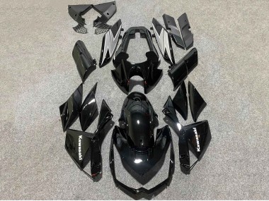 Kawasaki Z1000 Motorrad Verkleidung 2010-2013 - Glanzendes Schwarz Weiss
