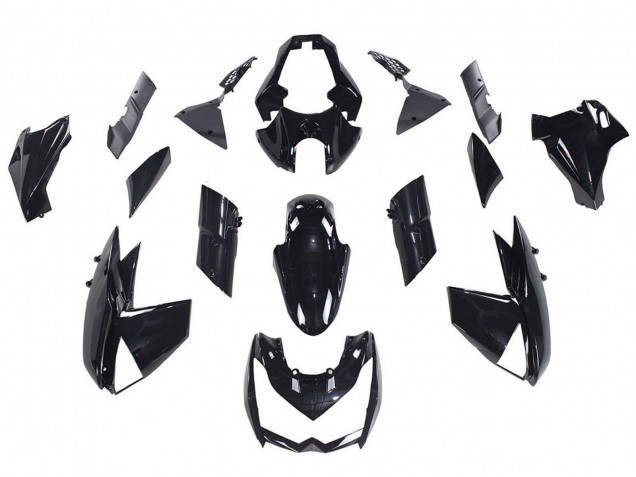 Kawasaki Z1000 Motorrad Verkleidung 2010-2013 - Glanzendes Schwarz
