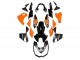 Kawasaki Z1000 Motorrad Verkleidung 2010-2013 - Orange Glanzendes Schwarz