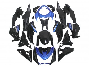 Kawasaki Z1000 Motorrad Verkleidung 2014-2019 - Blau Glanzendes Schwarz