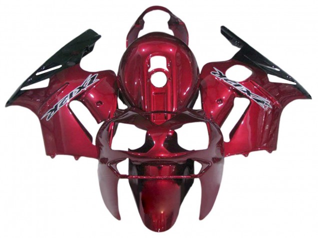 Kawasaki ZX12R Motorrad Verkleidung 2002-2006 - Bonbon Rot Schwarz