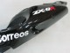 Kawasaki ZX9R Motorrad Verkleidung 2000-2001 - Glanzendes Schwarz Weiss West