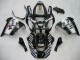 Kawasaki ZX9R Motorrad Verkleidung 2000-2001 - Glanzendes Schwarz Weiss West