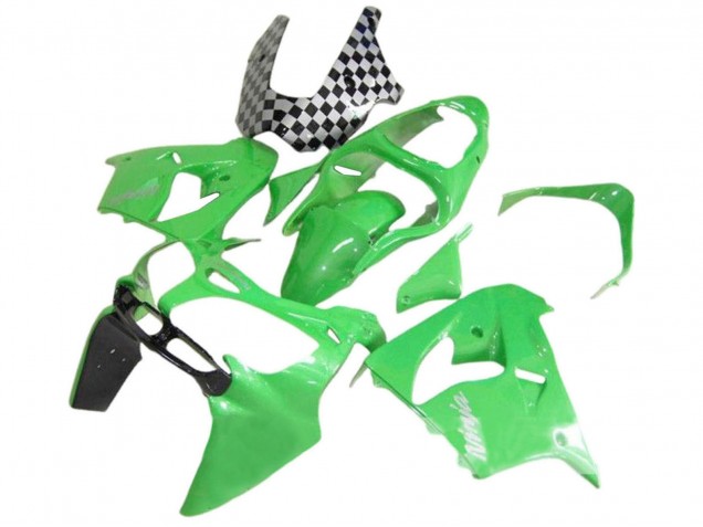 Kawasaki ZX9R Motorrad Verkleidung 2000-2001 - Grun Schwarz Weiss Ninja