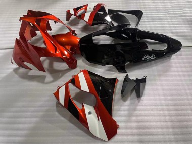 Kawasaki ZX9R Motorrad Verkleidung 2002-2003 - Rot Weiss Glanzendes Schwarz